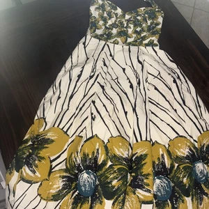 ANTHROPOLOGIE Girls From Savoy Wedding Guest Halter Dress SZ 2 100%Cotton NWOT - Picture 1 of 8