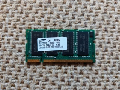 Samsung 256 MB SO-DIMM 333 MHz DDR SDRAM Memory (M470L3224FT0-CB3) - Image 1 of 4