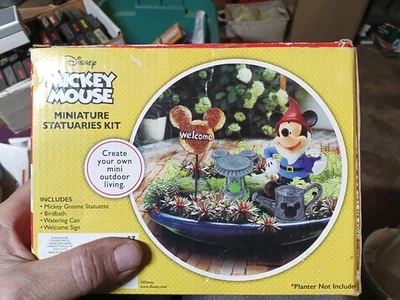 Disney Mickey Mouse miniatura estatuas kit de hadas de 4 piezas para patio jardín Foto 1 de 4