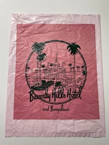 Vintage BEVERLY HILLS HOTEL 1980’s Shopping Bag Los Angeles History Retro - Picture 1 of 2