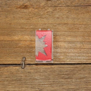 LEGO 87544pb037R Panel 1x2x3 Red Starburst Explosion Right Half Trans Background - Picture 1 of 5