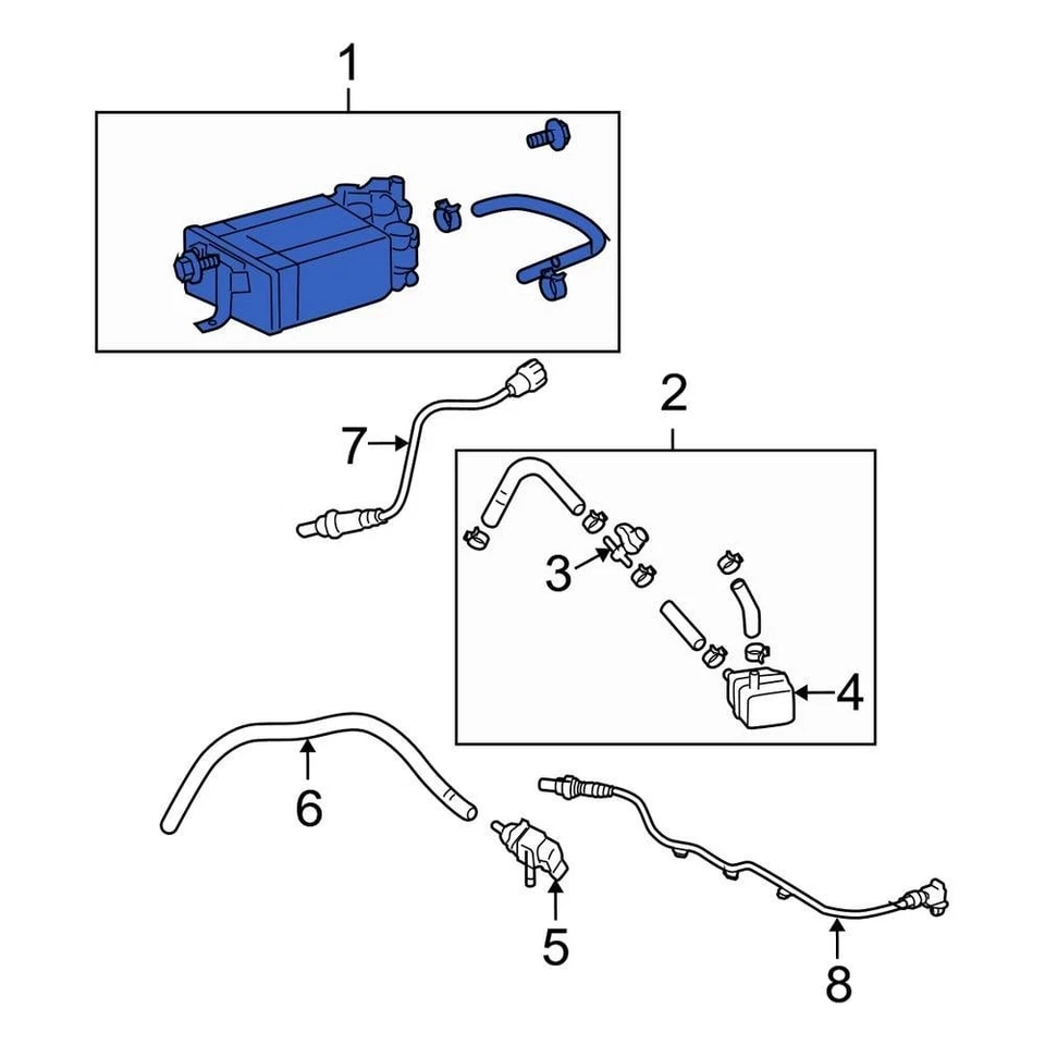 For Toyota Highlander 2004 Toyota 7774048120 Vapor Canister Foto 1 de 1
