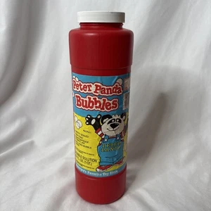 Vintage Peter Panda Bubbles Bubble Bath Kids 32 Oz w/wand SEALED Red Bottle - Picture 1 of 5