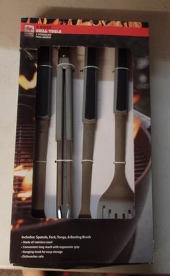 Range Master 4 Piece Tool Barbecue Accessory Set Grill Tools - Image 1 of 4