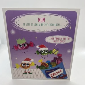 Mum If Life Is Like A Box Of Chocolate Christmas Greetings Card - Picture 1 of 3