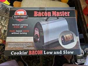 SmartPlanet Bacon Nation Bacon Master Cooker Stainless Steel Adjustable Heat NEW - Picture 1 of 3