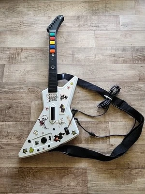 Guitar Hero Xbox 360 X-Plorer Wired Controller 95055 RedOctane with Strap - Image 1 of 4