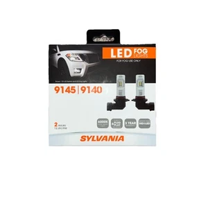 New Sylvania LED Fog Lights 9145/9140 2 Bulbs 6000K Cool White Light - Foto 1 di 4