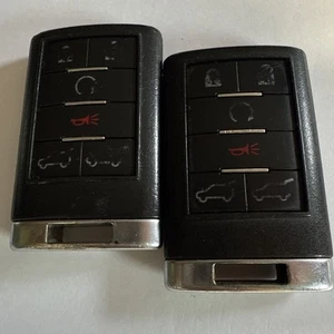 SET OEM CADILLAC ESCALADE 07-14 OEM FOB REMOTE START KEY LESS ENTRY DRIVER 1 2 - Picture 1 of 9