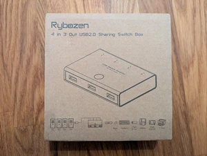 Rybozen USB Switch Selector, KVM Switcher for 4 PC Sharing 3 USB Devices - Bild 1 von 4
