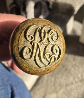 "Perilla de puerta de edificio de intercambio de bienes raíces Buffalo NY (entrada 2-1/2"" P-48350) años 1890" Foto 1 de 3