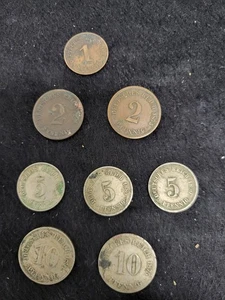 8 Münzen 1875-1891, Konvolut, Deutsches Reich - Bild 1 von 21