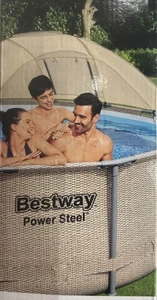 Bestway Poolüberdachung Sonnenschutz 12-14’ Durchmesser kompatibel mit Round Above - Bild 1 von 6