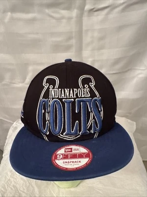 INDIANAPOLIS COLTS HAT CAP SNAPBACK BLUE 9FIFTY NEW ERA NFL MEN ONE SIZE - Image 1 of 4