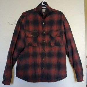 Grizzly Mountain Jacket Men's XL Black Red Buffalo Plaid Sherpa Lined - Picture 1 of 11