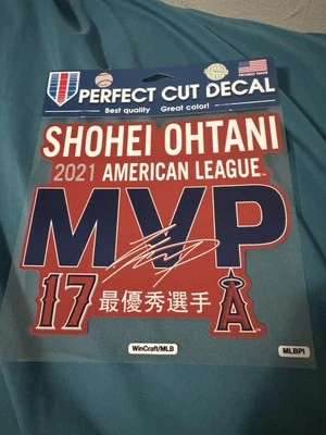 Shohei Ohtani Los Angeles Angels 2021 AL MVP 8x8 Decal MLB - Image 1 of 2