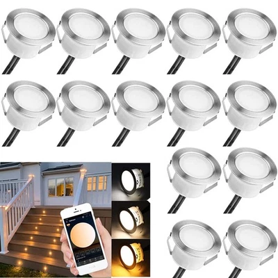 Dimmable LED Deck Lights with APP Control, Timer, 3000K-6500K Color Temperatu... - Image 1 of 4