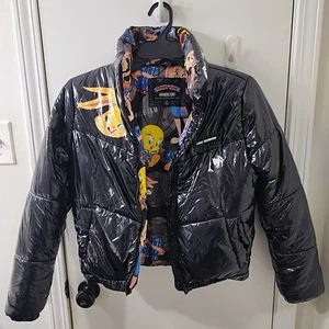 Members Only Looney Tunes Space Jam Women's Puffer Jacket Size M - Picture 1 of 11