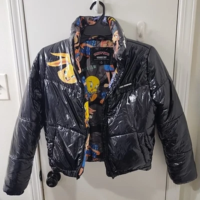 Members Only Looney Tunes Space Jam Women's Puffer Jacket Size M - Image 1 of 4