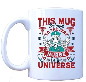 Best Nurse in the Universe Mug, Gift for Nurses, Nurse Appreciation Coffee Cup - Picture 1 of 9