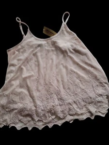 New American Rag Pink Lace Tank Top Cami Small Coquette Fairy Lined - Picture 1 of 15