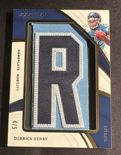 2019 Panini Immaculate Nameplate Nobility Derrick Henry 4/5 Patch Jersey “R”