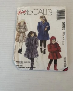 Vintage 1990 McCall’s Sewing Pattern 5085 Children’s & Girls Lined Coat Size 4-6 - Picture 1 of 5