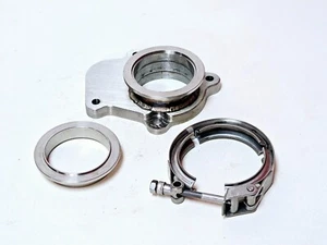 Stainless Turbo Downpipe Flange to 2.5" V-Band fits Grand National Buick 3.8L GN - Foto 1 di 2
