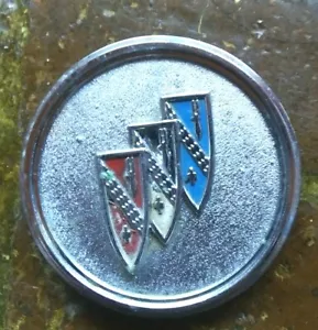 ++ 1963 Buick Tri-Shield Emblem 2 3/8" Diameter, 3 Posts- LeSabre, Maybe Electra - Picture 1 of 2