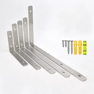 Soporte de soporte triangular de acero inoxidable sólido 150-350 mm montado en pared - Imagen 1 de 7
