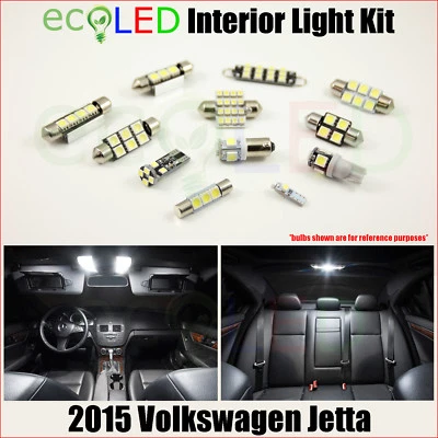 Kit de accesorios de luz interior LED blanca para VW Volkswagen Jetta 2015 9 bombillas Foto 1 de 4