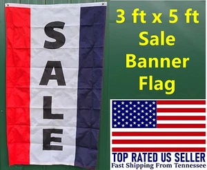 Vendita Bandiera 3' X 5' Verticale Deluxe Interno Esterno Business Striscione Cotone - Foto 1 di 2