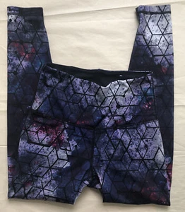 Leggings geometric dot line purple gray multi blue red black S Everlast - Picture 1 of 11