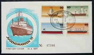 Germany Berlin FDC 1977 - German Ships. - Picture 1 of 1