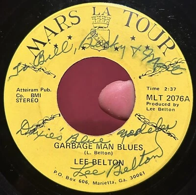RARE Georgia Country Bopper 45 LEE BELTON Garbage Man Blues MARS LA TOUR VG+ * - Image 1 of 4