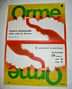 rarissimo MANIFESTO Poster LE ORME Teatro comunale FERRARA 14 marzo 1975 - Imagen 1 de 1