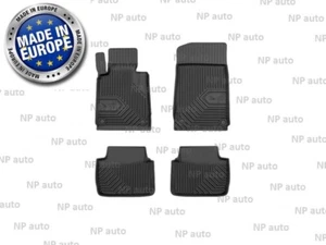 NEW LHD BLACK RUBBER FLOOR MATS ALL WEATHER CAR LINERS FOR BMW E46 1998-2005 - Picture 1 of 4