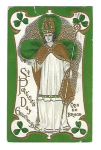 Postal irlandesa del día de San Patricio c1908, San Patricio - Imagen 1 de 2