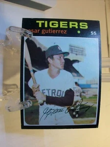 1971 Topps Baseball Card #154 Cesar Gutierrez (85101) - Picture 1 of 2