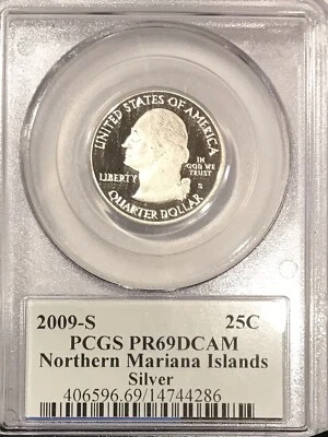 2009 S 25C Silver Quarter Northern Mariana Islands PR69DCAM PCGS Certified - Image 1 of 2