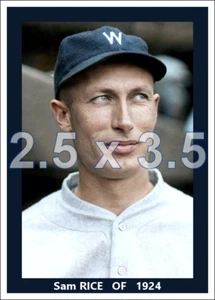 Sam Rice - 1924 Washington Senators - Größe wählbar - Farbdruck - Bild 1 von 4