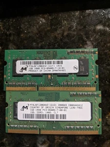 Samsung 2GB (2 x 1GB) DDR3 PC3-10600S Sodimm Memory RAM | DELL | APPLE | HP - Picture 1 of 1