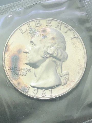 1961 Proof Washington Quarter - 90% Silver - In Original Cello Cover