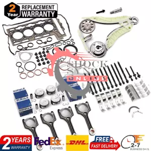 N14 1.6L Engine Rebuild Pistons Rods Gasket Timing Kit For Mini Cooper S R55 R56 - Picture 1 of 13