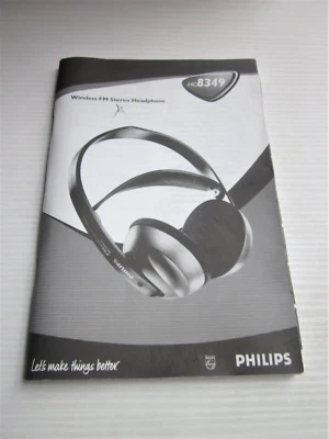 Manuale Istruzioni Philips HC8349 Cuffie Wireless Libretto Multilingue Italiano - Immagine 1 di 4
