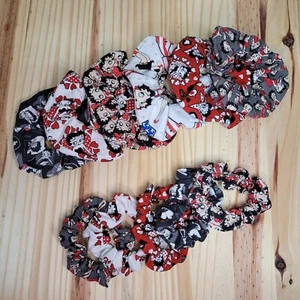 Betty Boop Scrunchies | Handmade in the USA | Long Lasting Silicone Elastic - Picture 1 of 12