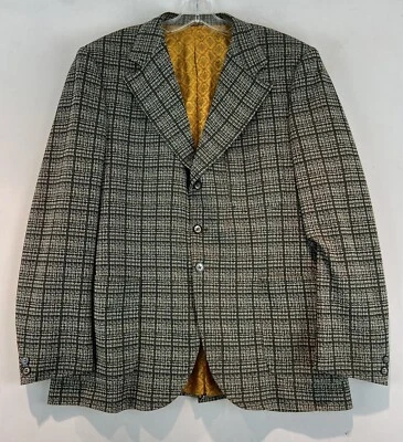 Blazer chaqueta a cuadros de 3 botones Paramount de colección para hombre Foto 1 de 4