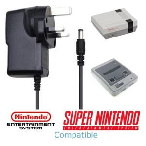 Vendedor del Reino Unido 9V fuente de alimentación de CA/CC PSU 3 pines enchufe del Reino Unido para SNES Super Nintendo NES - Imagen 1 de 7