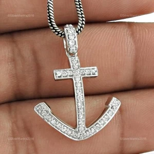 Cubic Zirconia Stone 925 Sterling Silver Anniversary December Pendant Jewellery - Foto 1 di 4