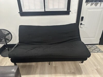 Mainstays 2240059WE Metal Arm Futon Sofa Bed - Black - Image 1 of 3